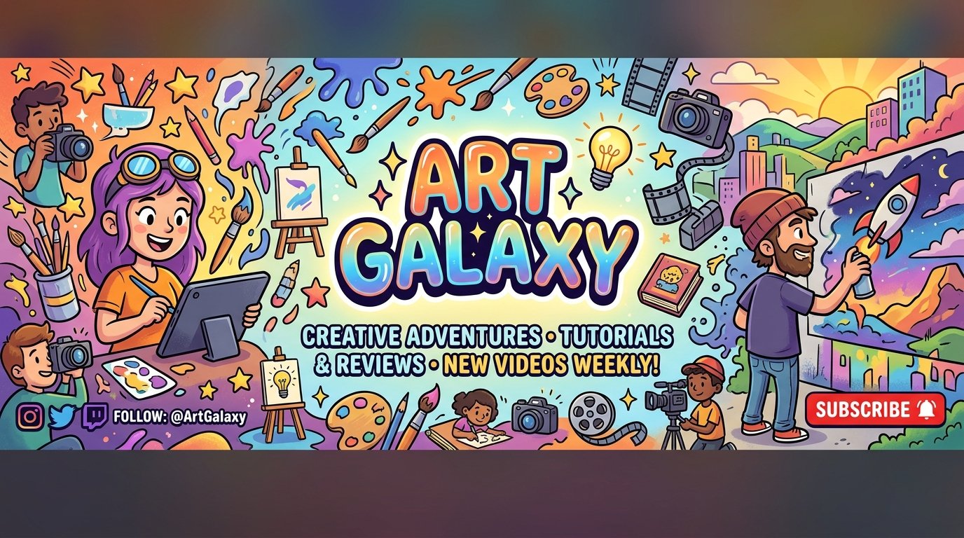 I Will Design Eye Catching Cartoon YouTube Channel Banner in Any Style