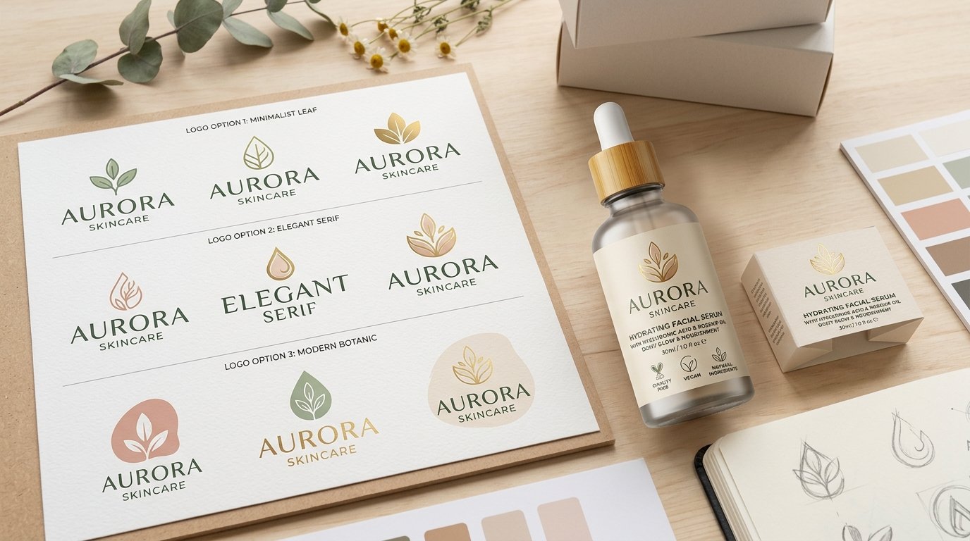 I Will Design Beauty Skincare Logo and Premium Product Label Design Professional