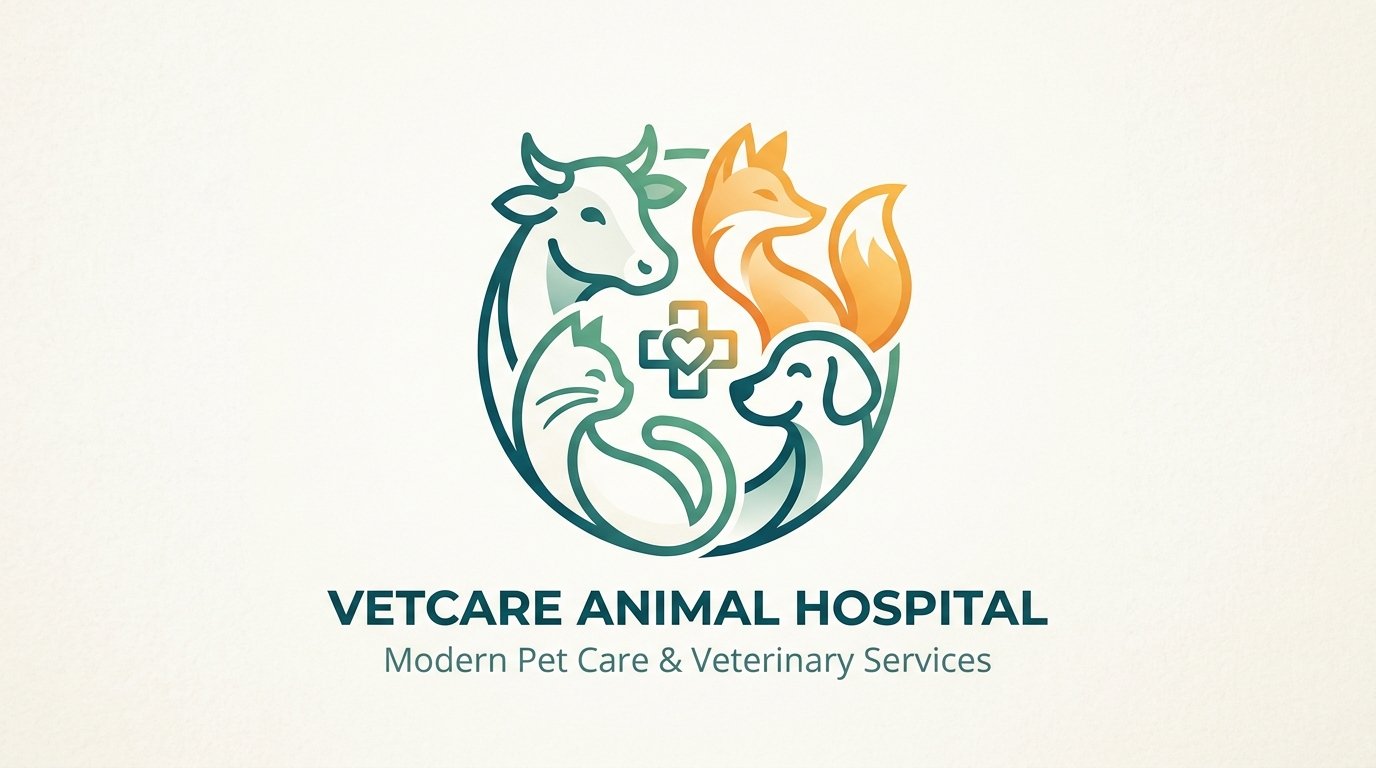 I Will Design Modern Animal Dog Cat Fox Cow Veterinary Logo Professionally