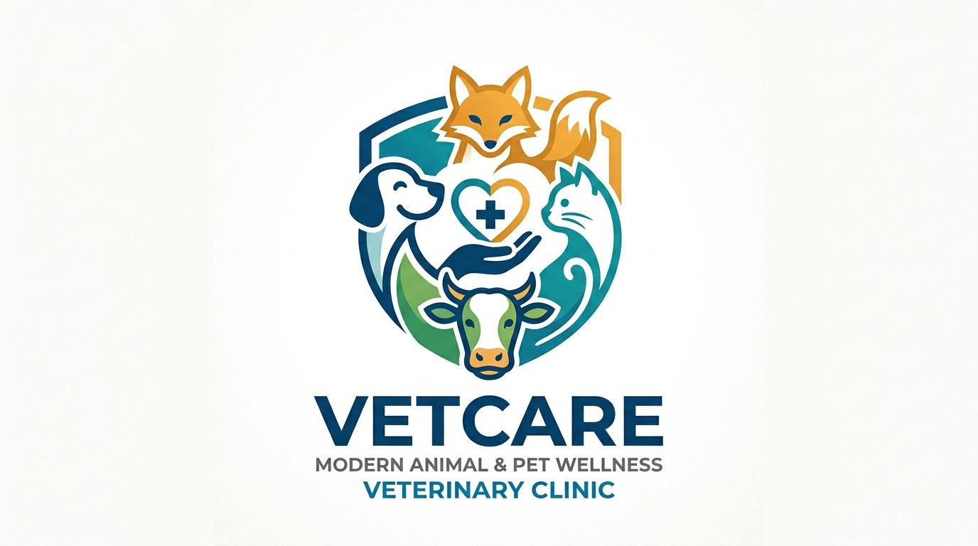 I Will Design Modern Animal Pet Care Veterinary Logo Professionally Today