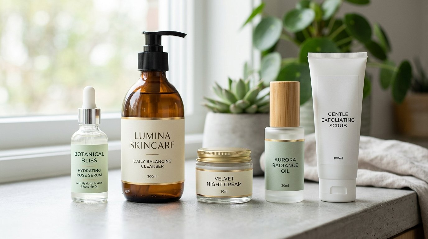 I Will Design Cosmetic Skincare Product Labels and Premium Packaging Professiona