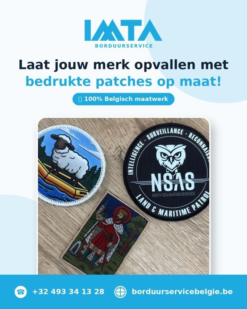 Laat jouw merk opvallen met bedrukte patches op maat!