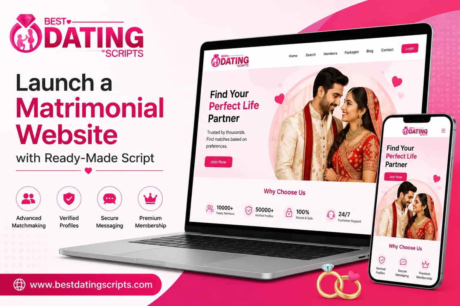 Launch a Matrimonial Website with Ready-Made Script