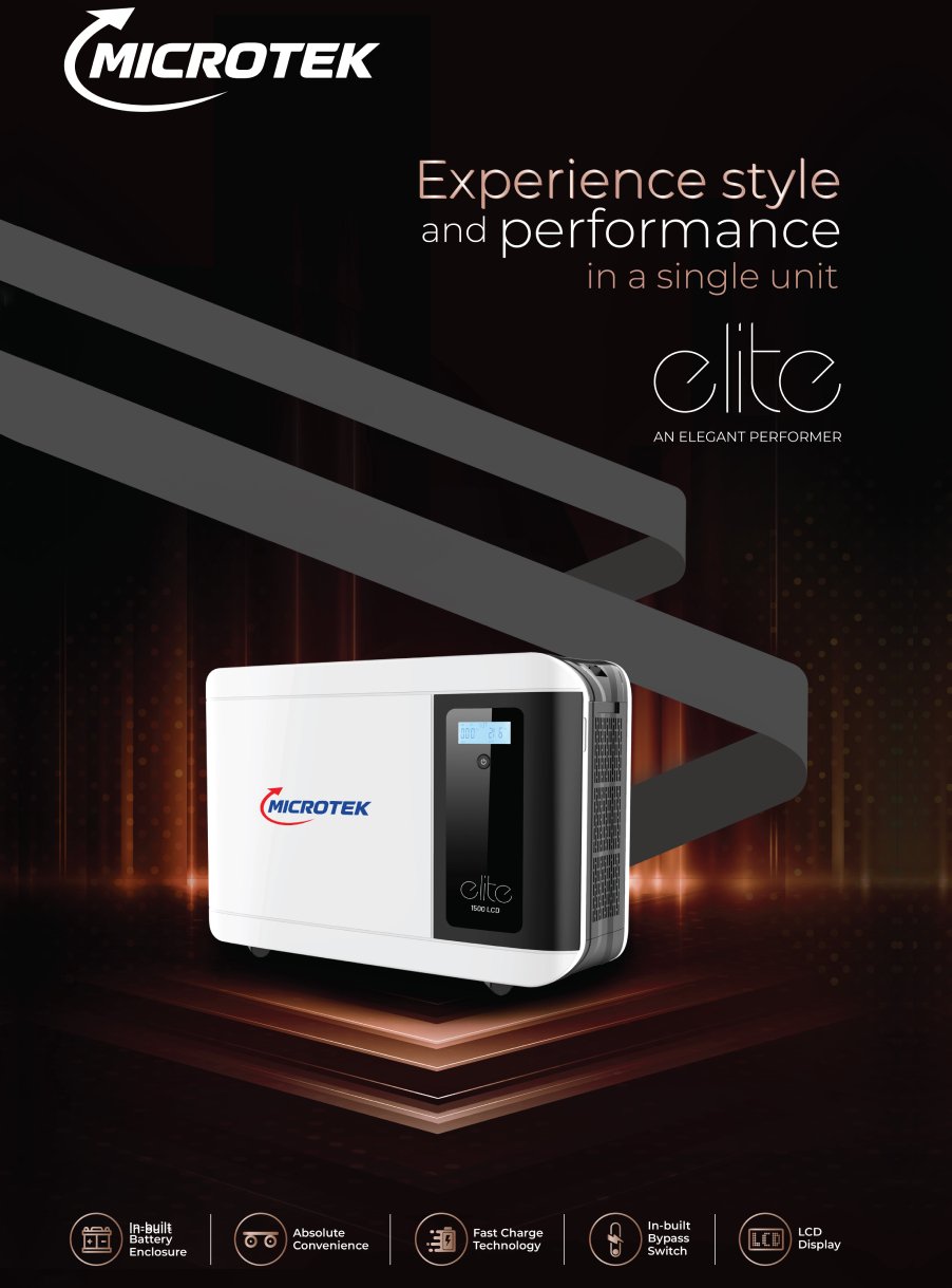 Microtek Elite Inverter: Stylish Performance with Smart Power Backup