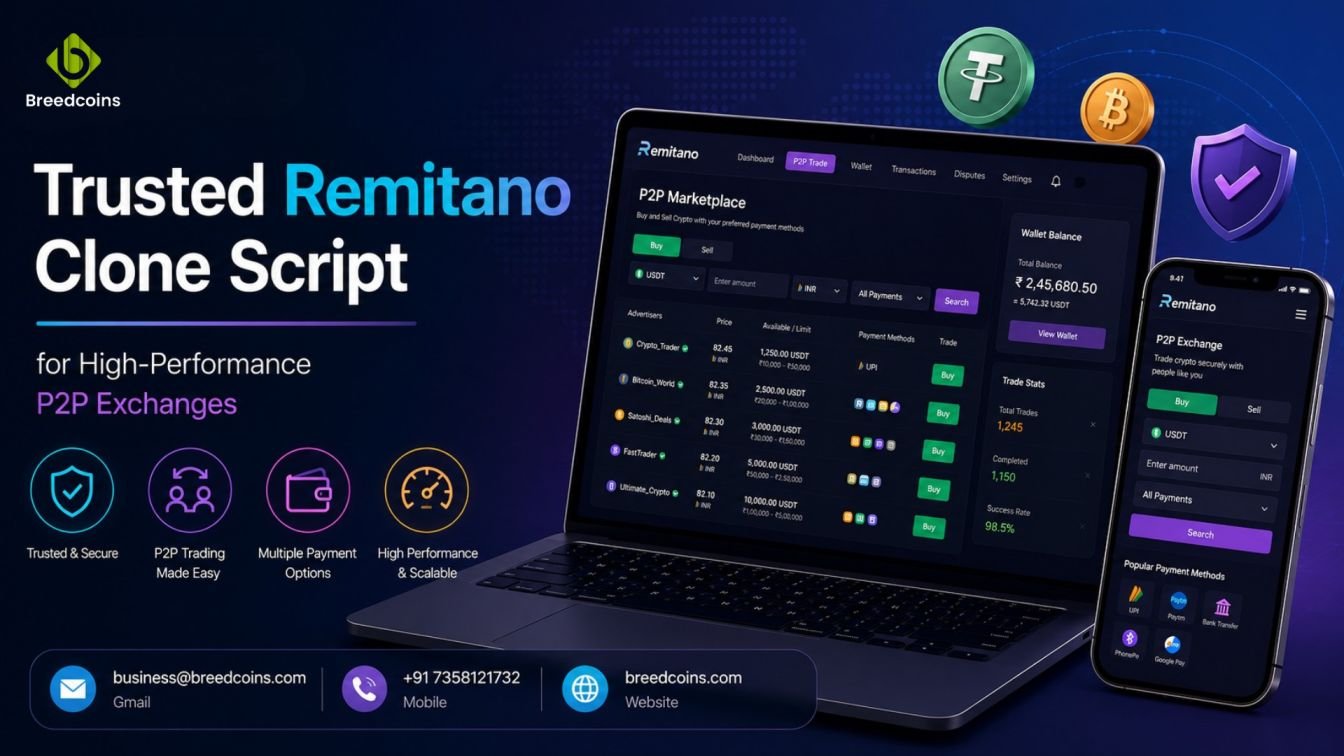 Trusted Remitano Clone Script for High-Performance P2P Exchanges