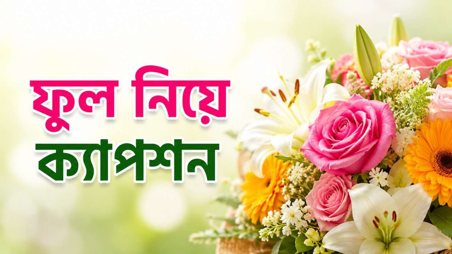 ফুল নিয়ে ক্যাপশন: অনুভূতির সৌন্দর্য প্রকাশের সহজ উপায়