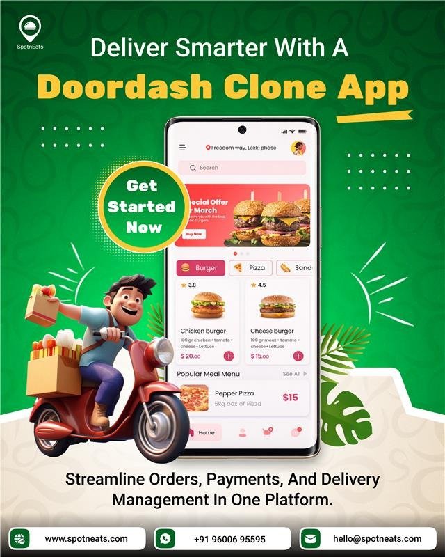 Start Your Online Food Delivery App with a DoorDash Clone