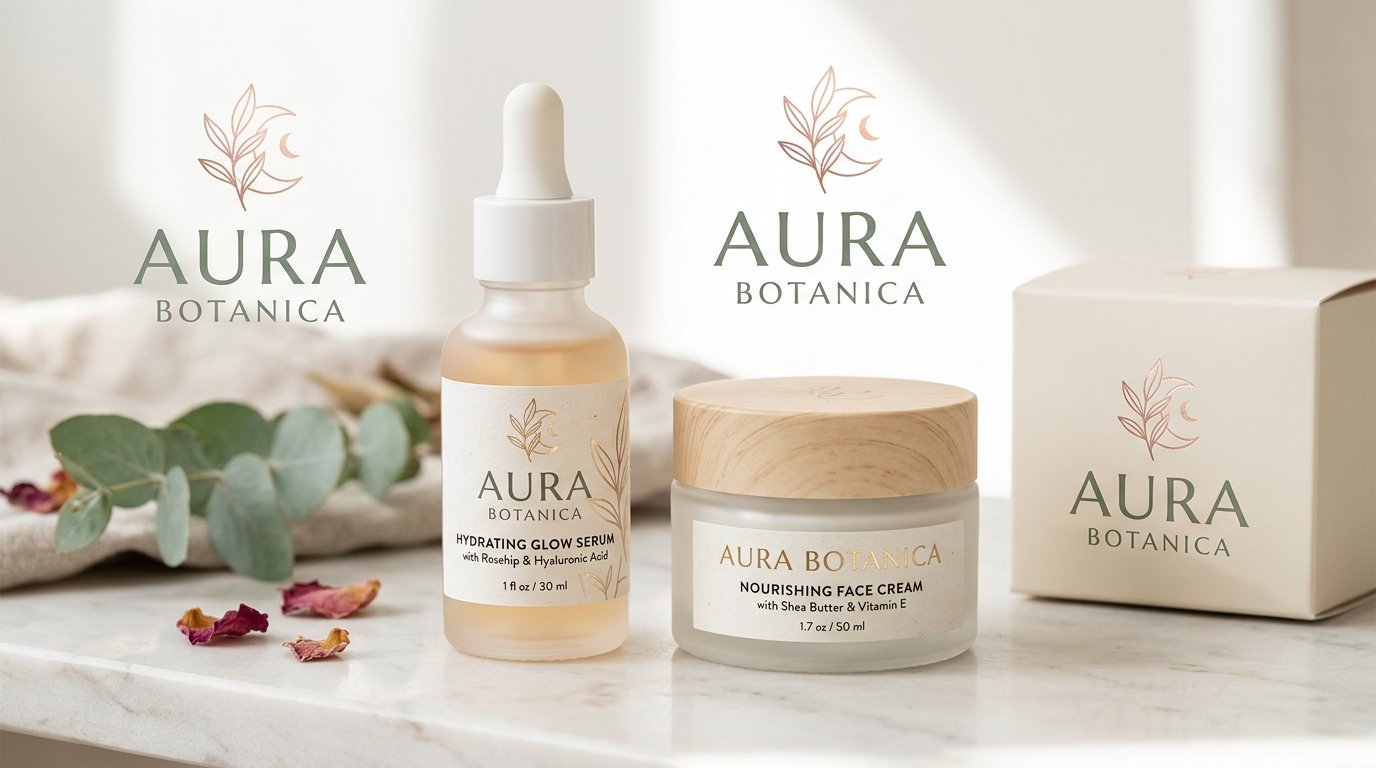 I Will Design Beauty Skincare Logo and Product Label Design