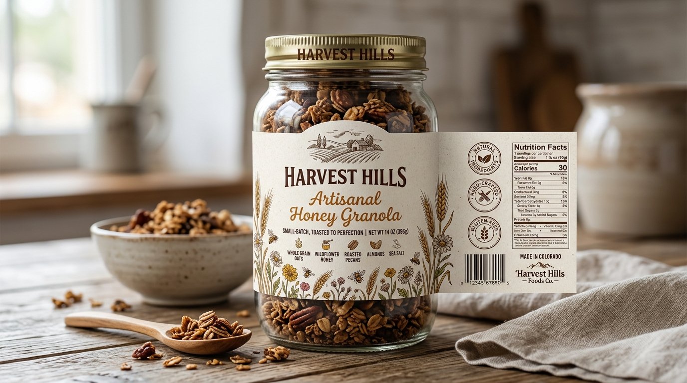 I will design modern food product packaging label for branding