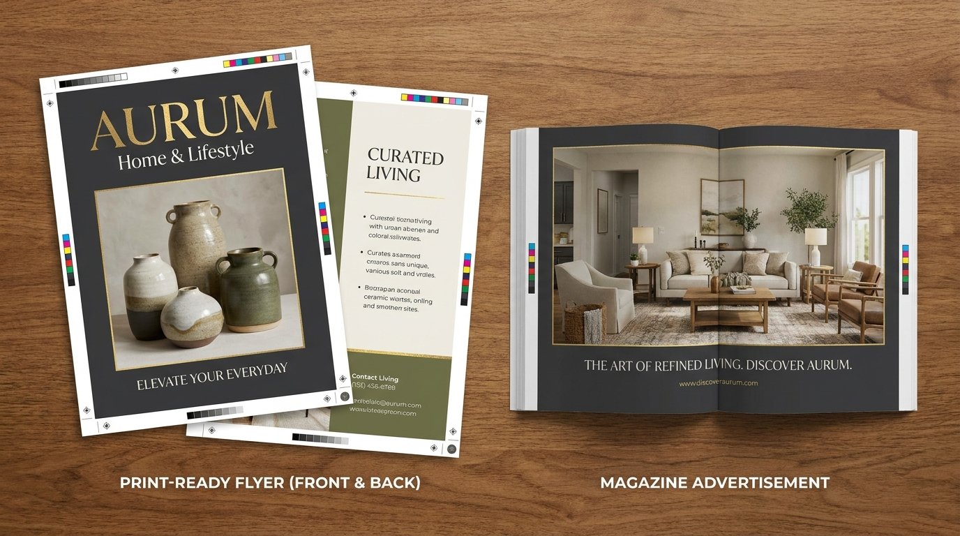I will design stylish print ready flyers and magazine ads professionally