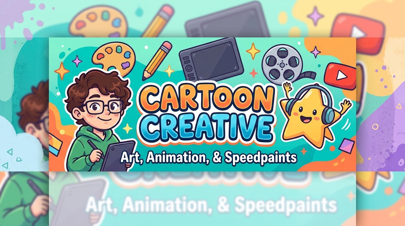 I Will Design a Creative Cartoon YouTube Banner in Any Style
