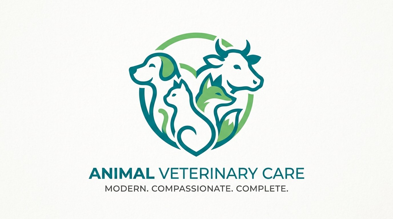 I will design modern dog cat fox cow pet veterinary logo