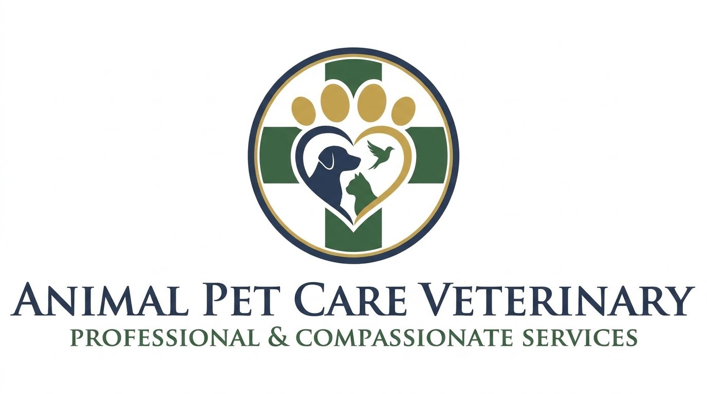 Modern Animal Dog, Cat, Fox & Cow Pet Care Veterinary Logo
