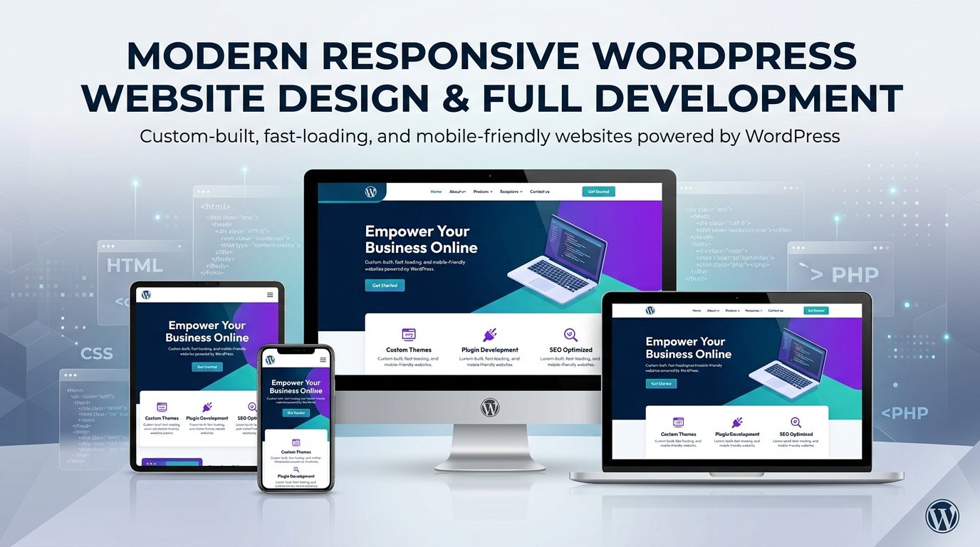 Modern Responsive WordPress Website Design and Full Development Services
