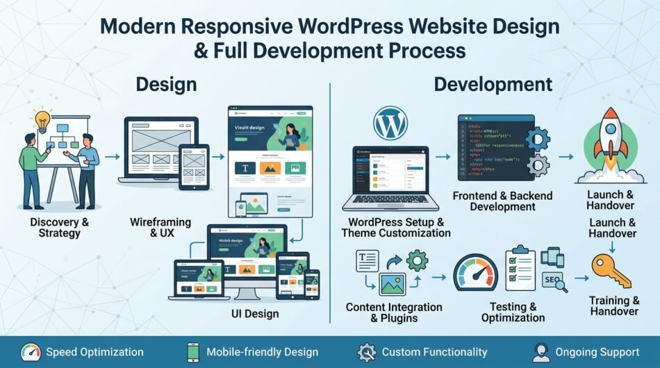 I Will Build Modern Responsive WordPress Websites With Full Development