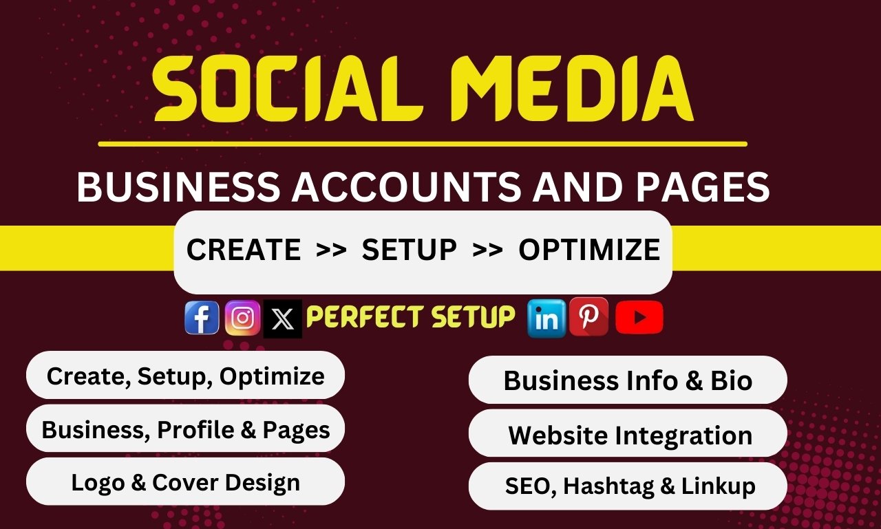 I will perfectly set up and optimize all your social media accounts