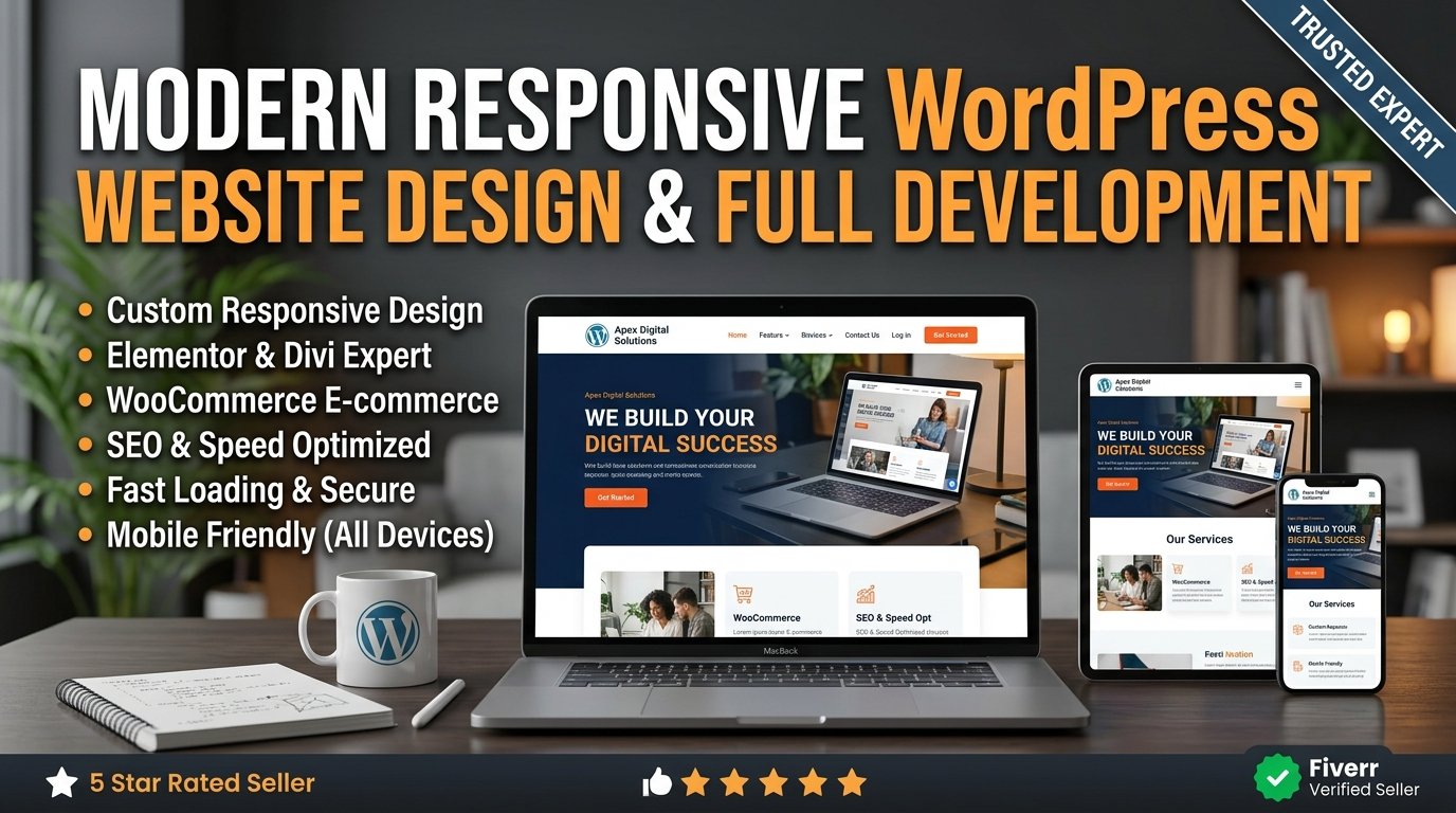 Modern Responsive WordPress Website Design & Full Development