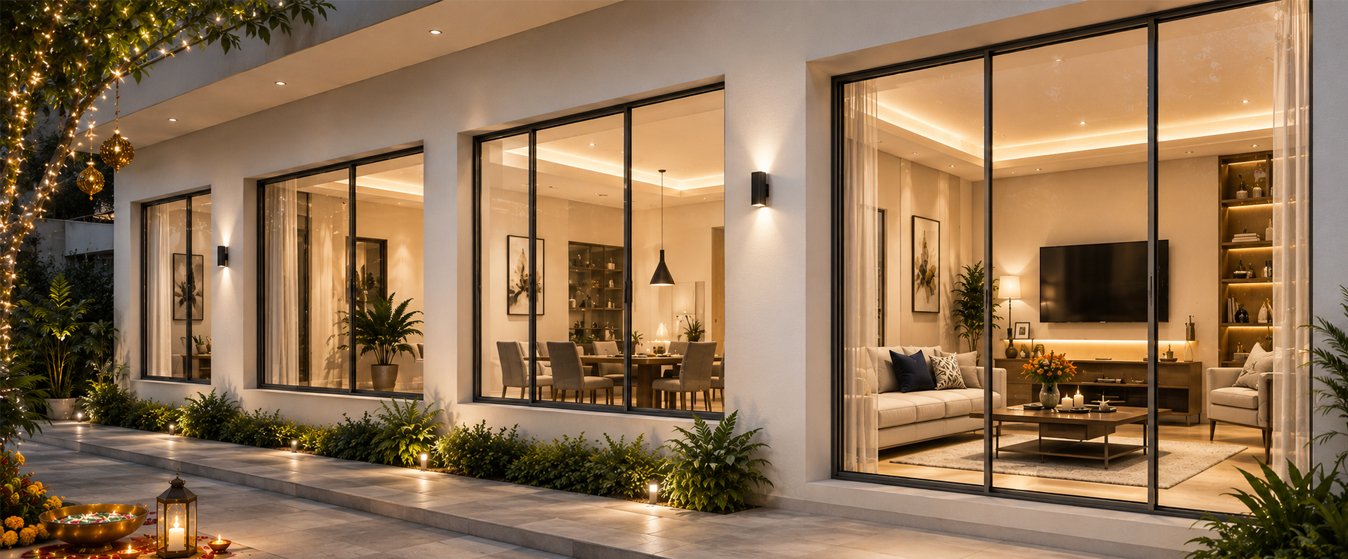 10 Premium Aluminium Window Designs for a Modern Festive Home