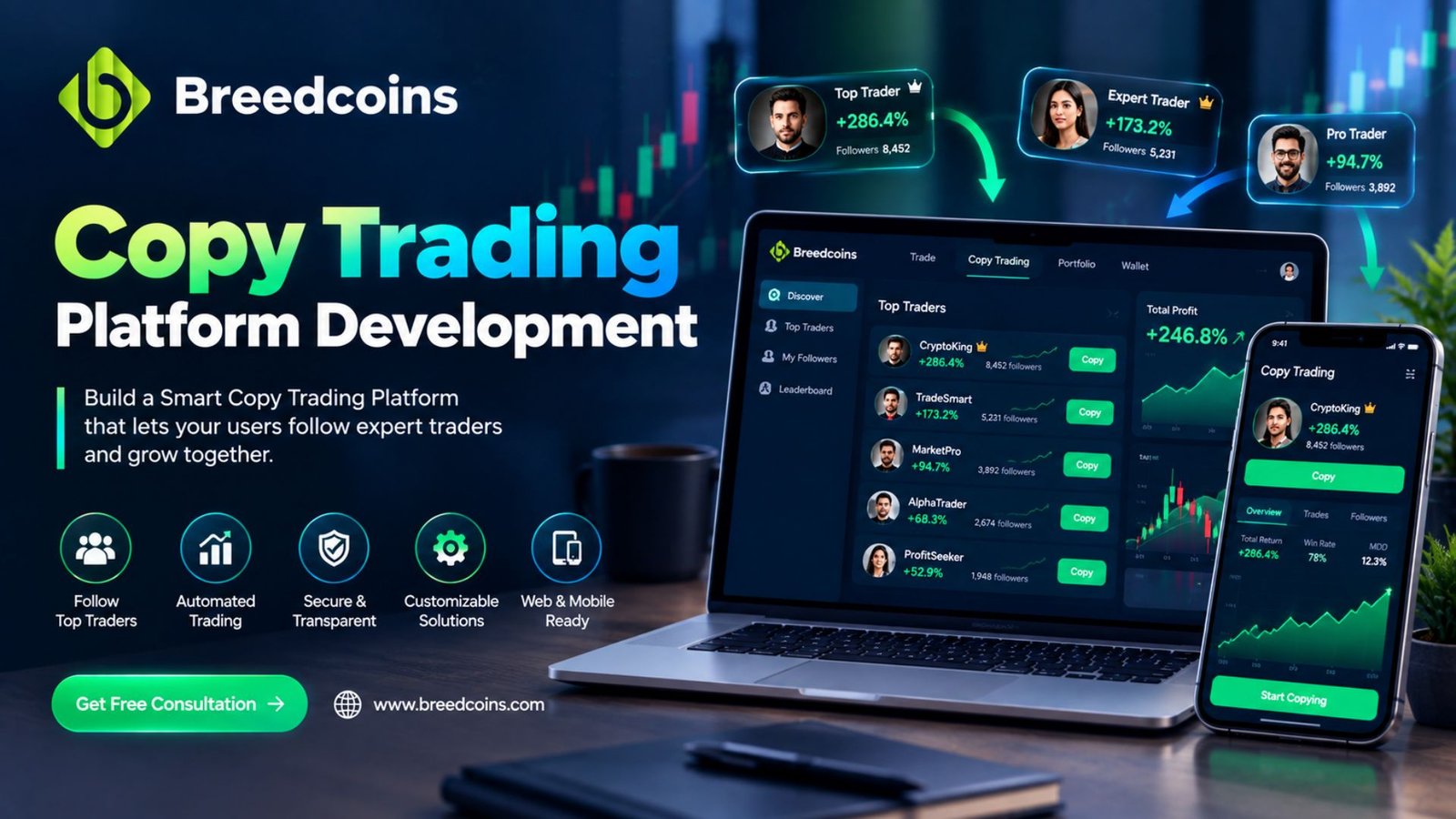 Simplify Strategy Following with Copy Trading Platform Development