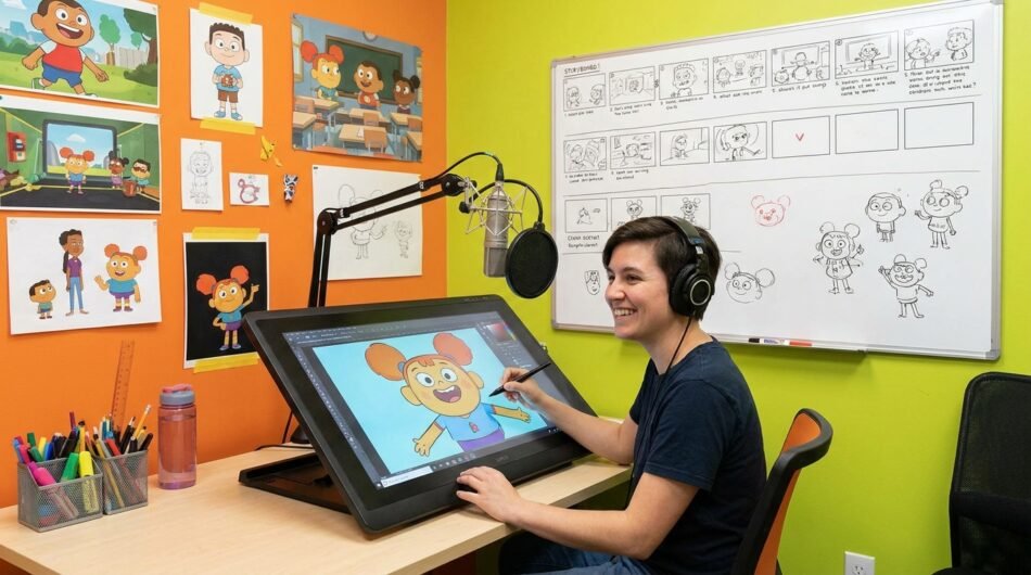 I will create creative kids 2D animation videos with fun stories**