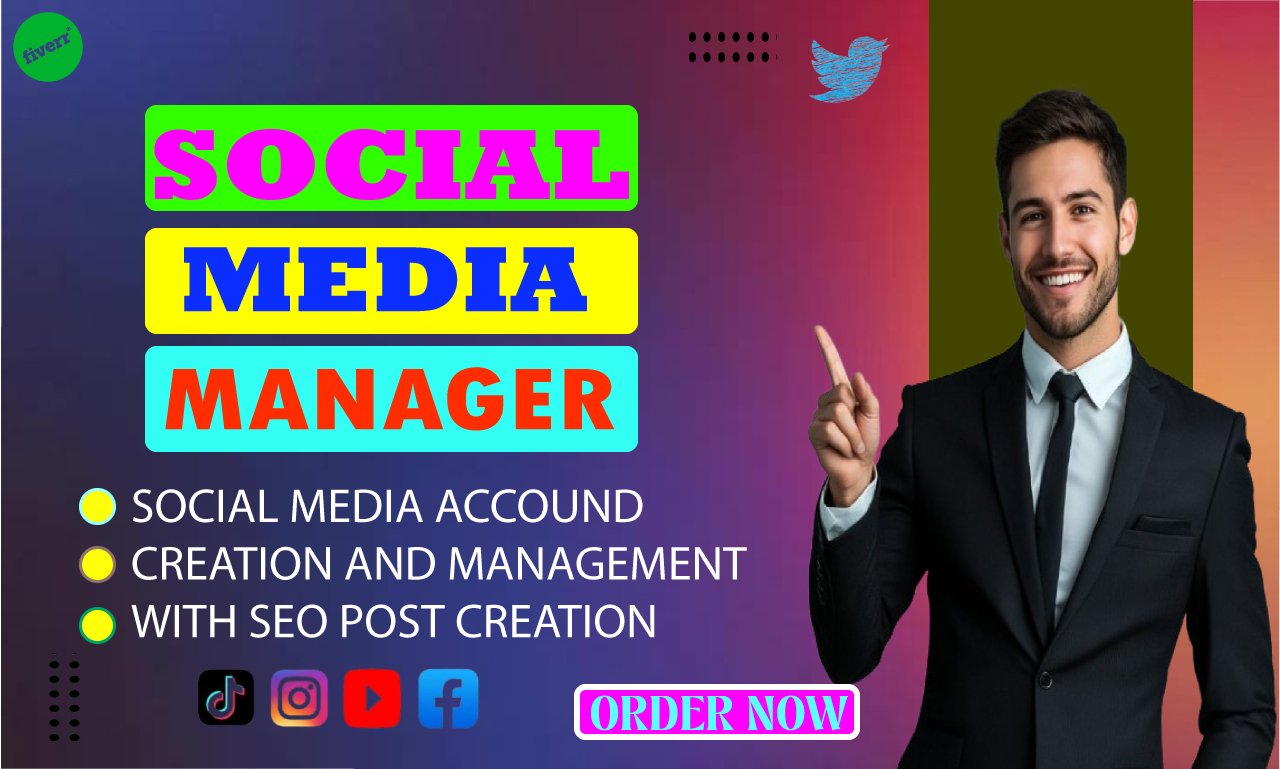 I Will Be Your Professional Social Media Manager And Marketing Expert