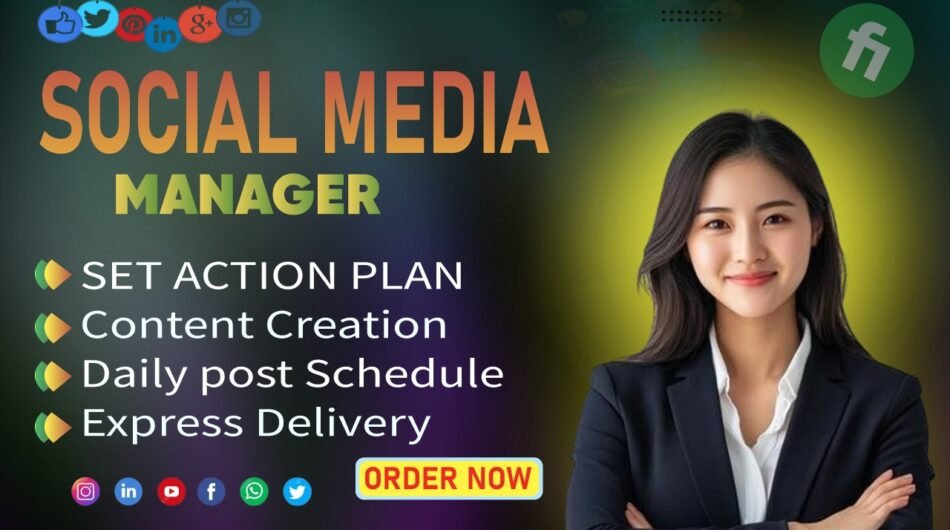 I will manage your social media and grow your brand online