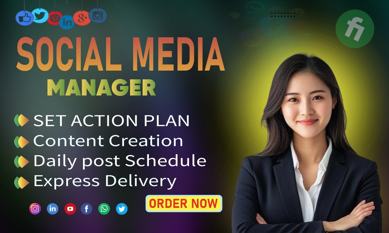 I will manage your social media and grow your brand online