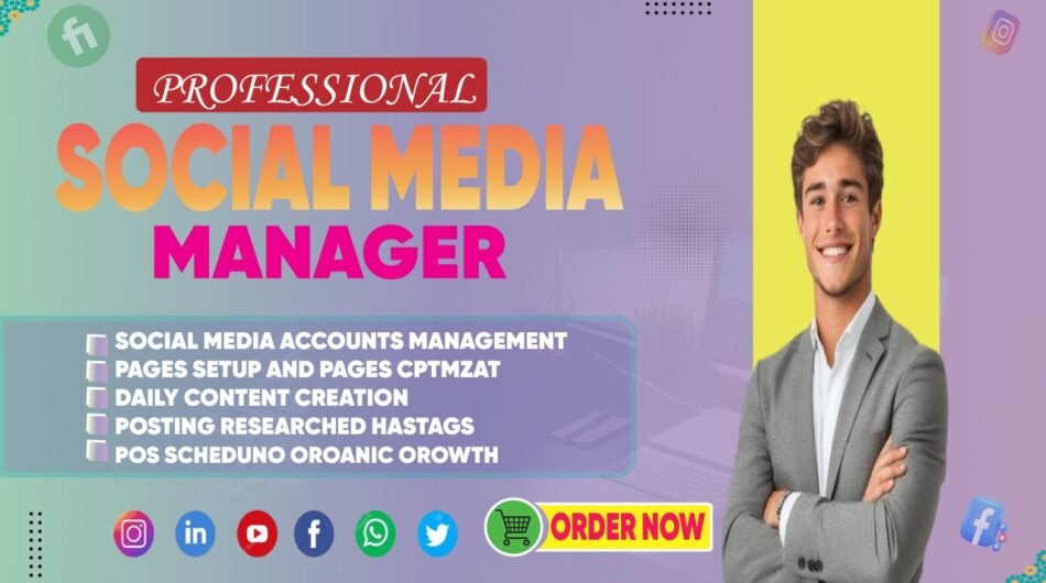 I will manage your social media marketing and grow your online presence