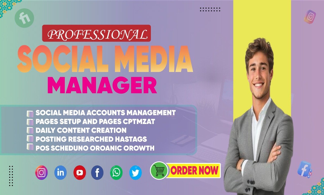I will manage your social media marketing and grow your online presence
