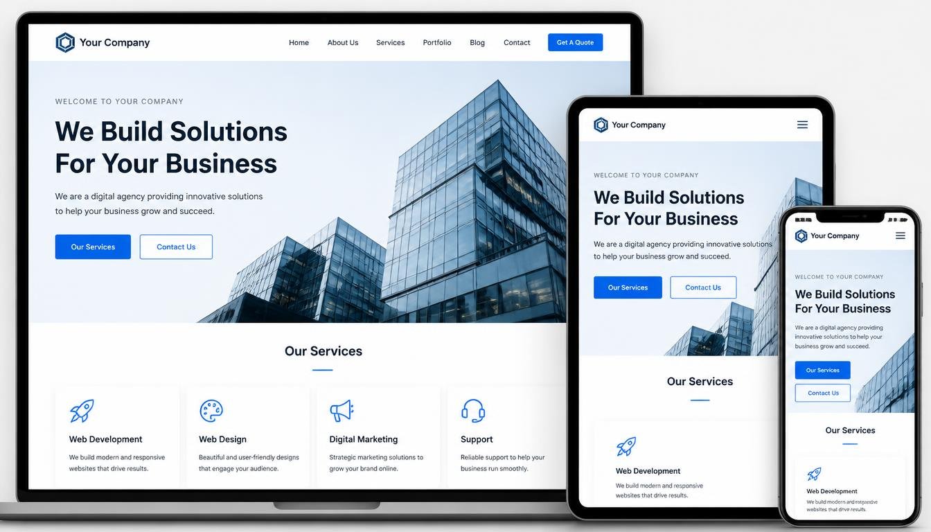 I will build responsive professional WordPress website design for your company