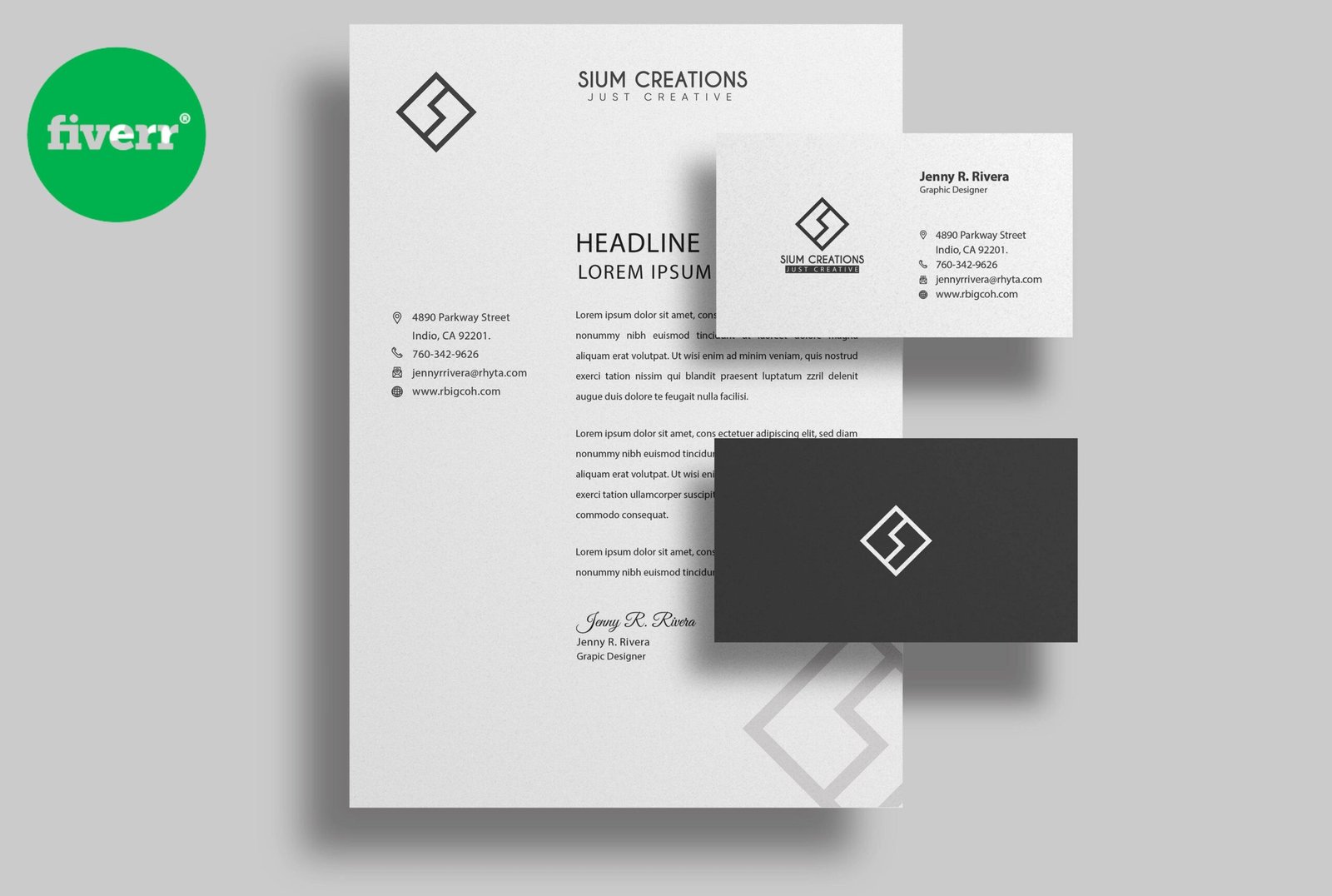 How To Create design professional real estate business card and letterhead