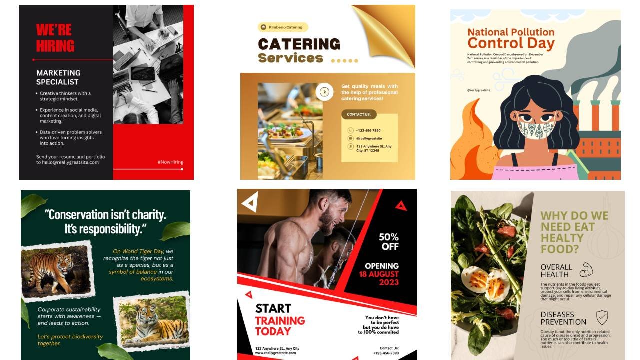 I will create editable Canva templates and stylish Instagram feed post designs
