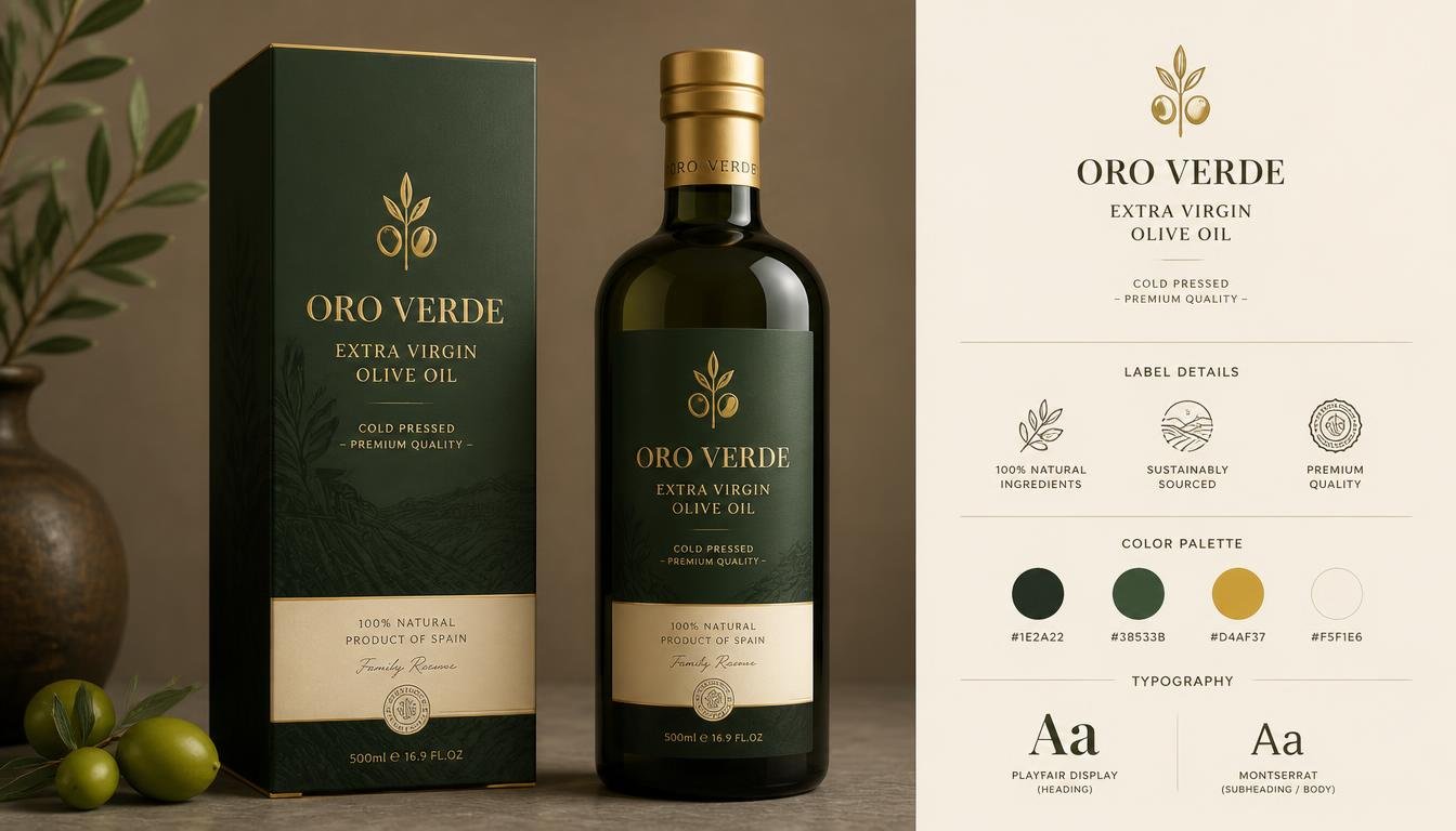 Premium Product Packaging and Bottle Label Design for Luxury Brands