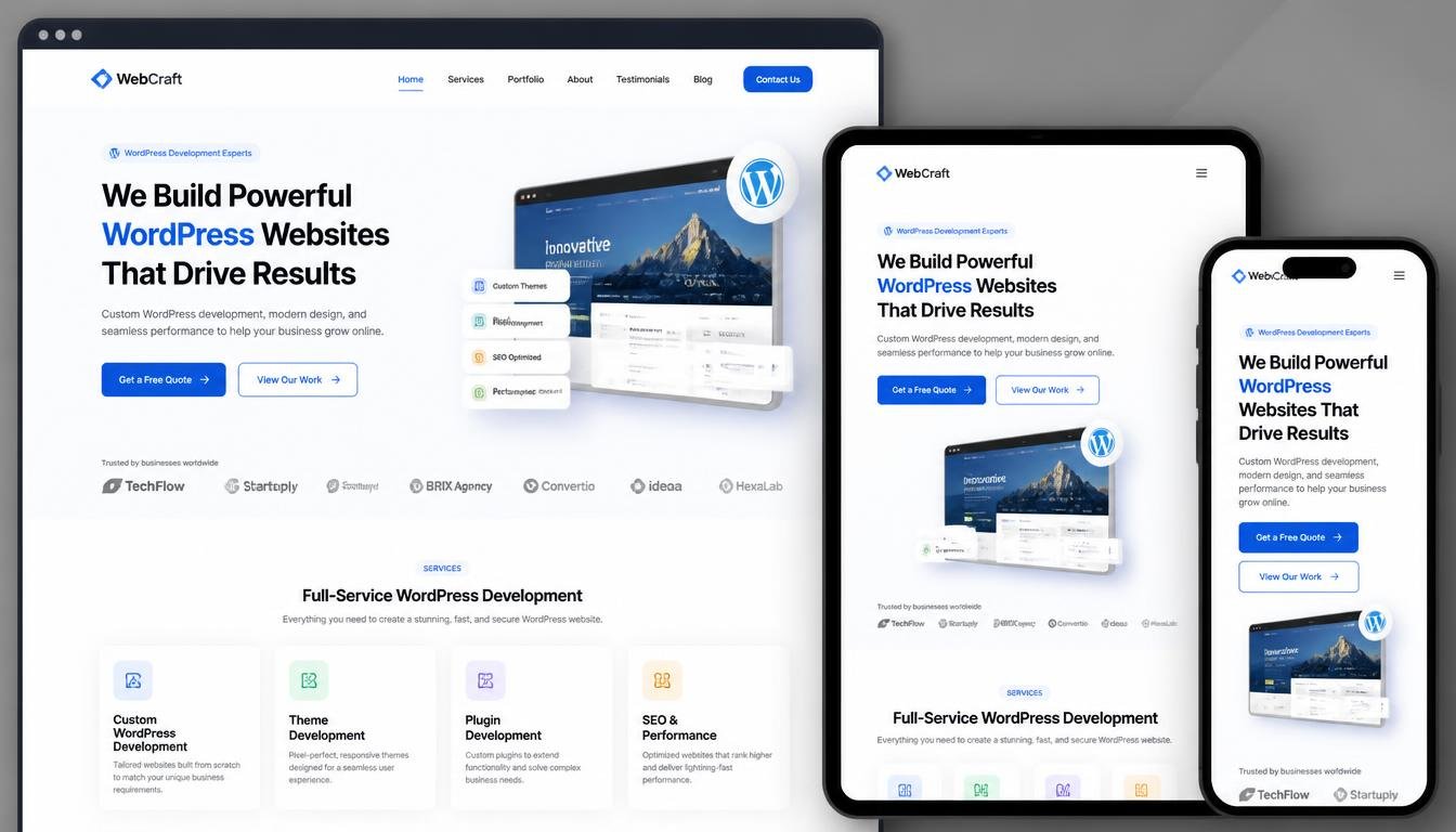 I will design and develop a modern responsive WordPress website professionally