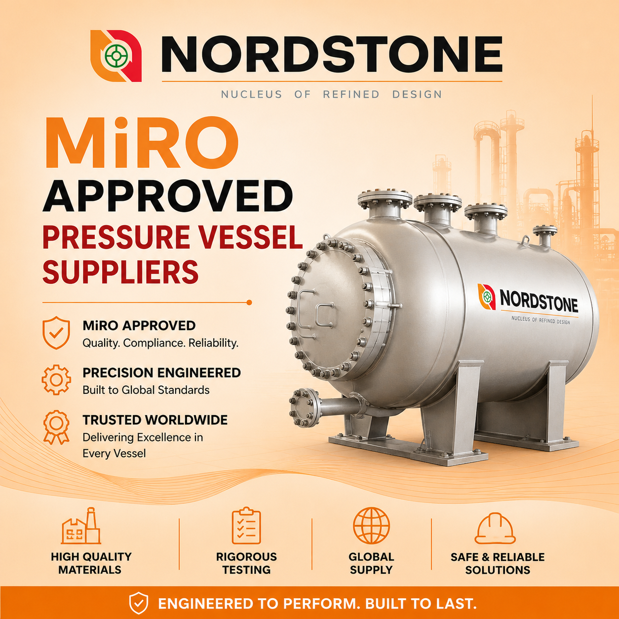 MiRO Approved Pressure Vessel Suppliers | Notdstone
