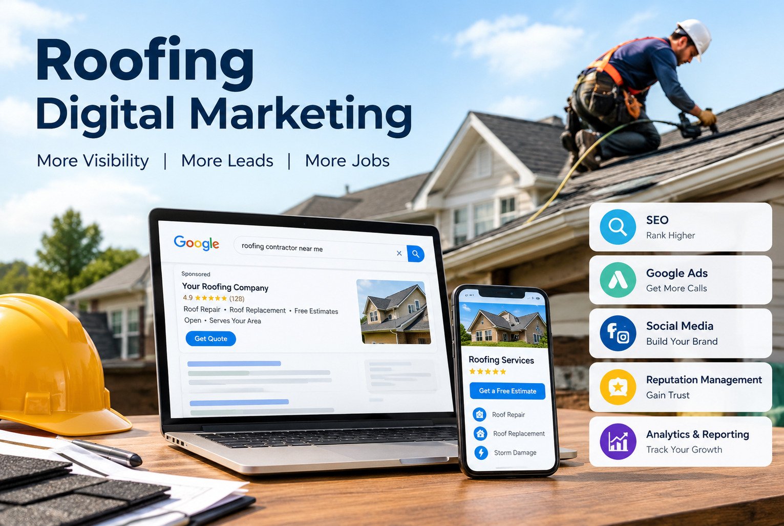 Roofing Digital Marketing Agency in the USA | Connect Infosoft
