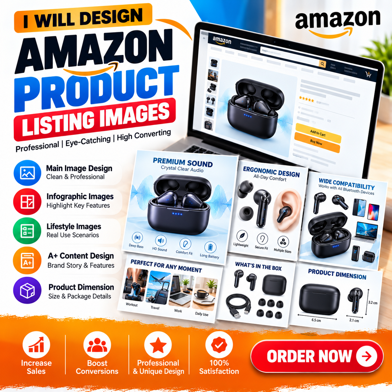 I will design professional Amazon product listing images that attract customers