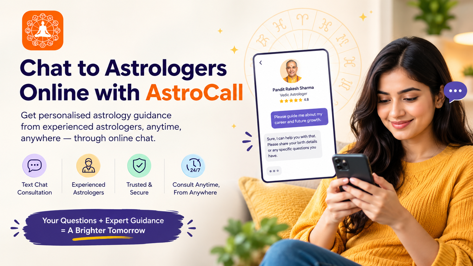 Chat to Astrologers Online with AstroCall