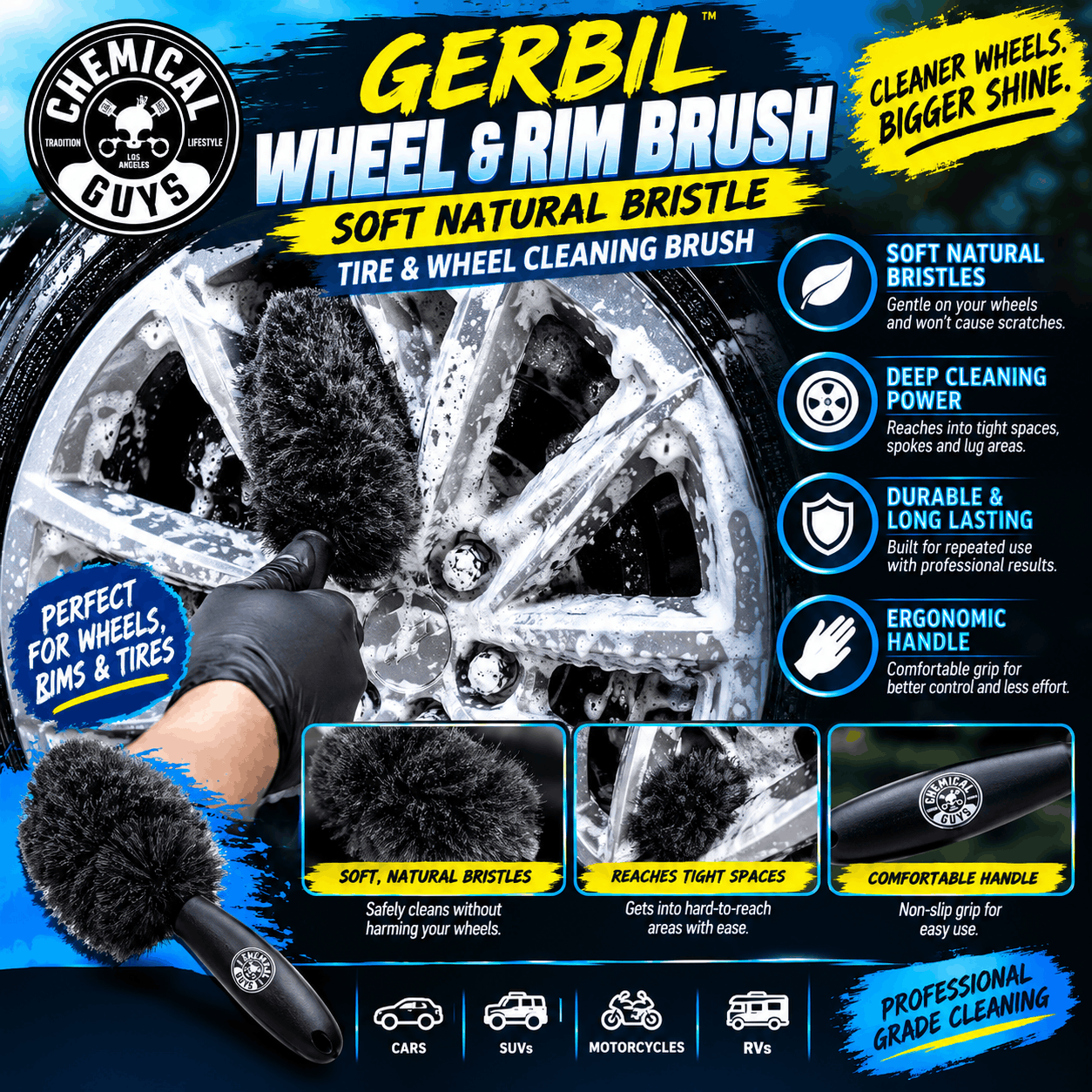 Chemical Guys Gerbil Wheel & Rim Brush