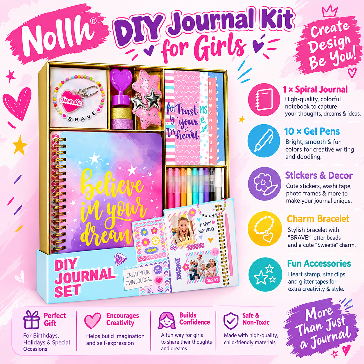Let Creativity Shine with the Nollh DIY Journal Kit