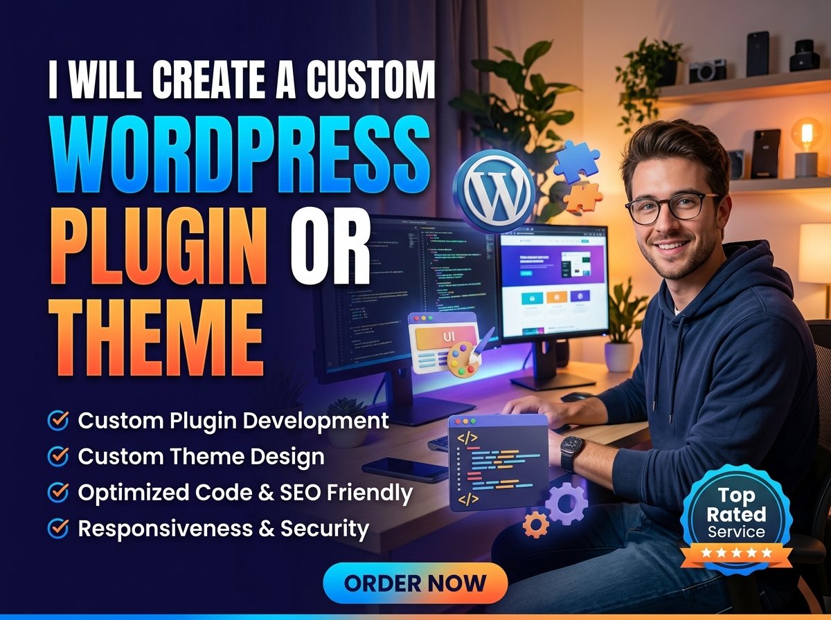 I will create a custom WordPress plugin or theme for yo