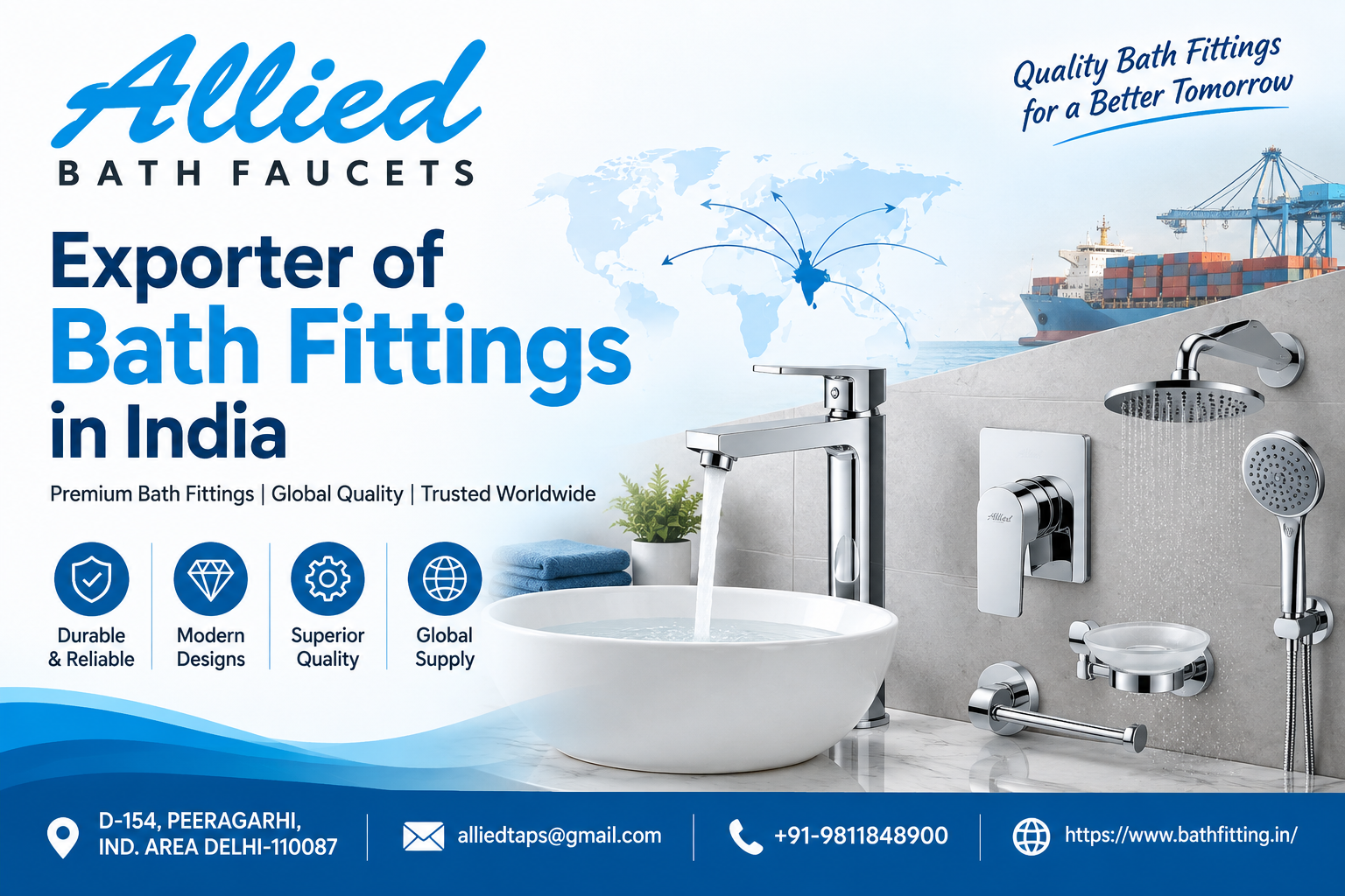 Trusted Exporter of Bath Fittings in India for Modern Bathrooms