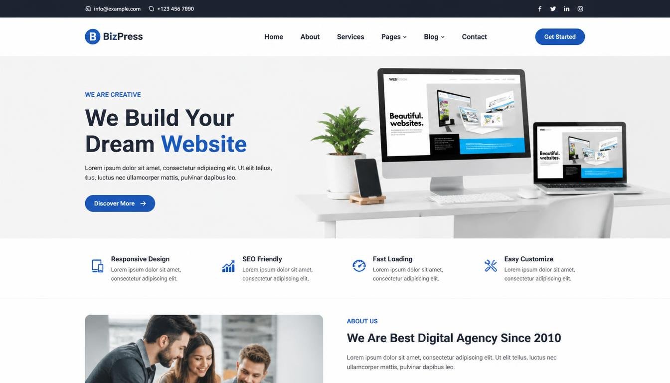 I Will Build Professional WordPress Business Website Design or Blog