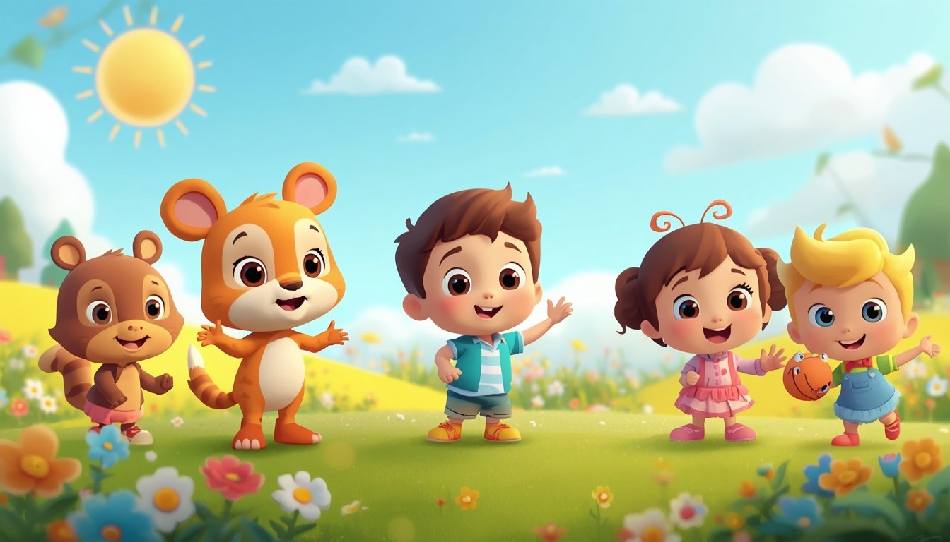 I will create creative colorful 2D animated videos for kids