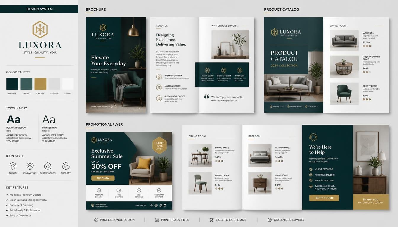 I will design professional brochures, catalogs, flyers for your business