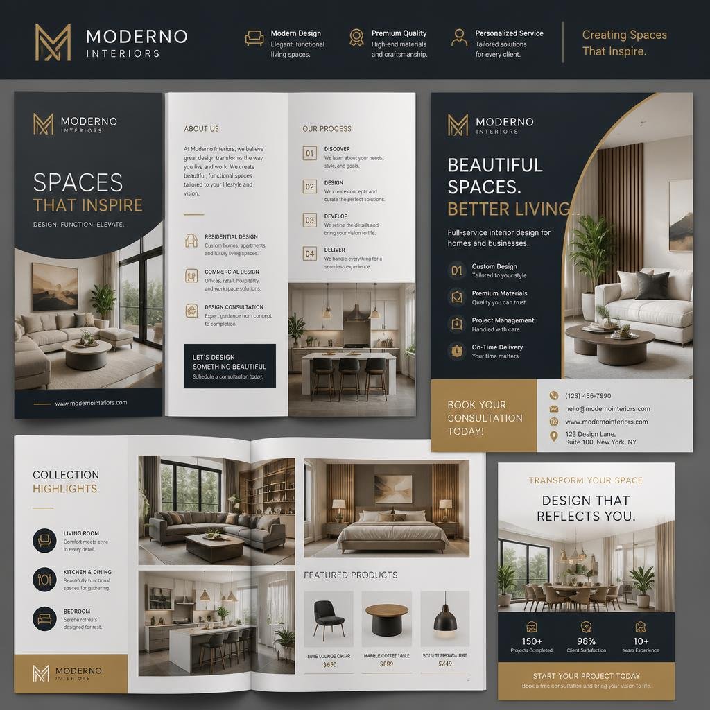I Will Design Professional Brochure Catalog Flyer For Your Business