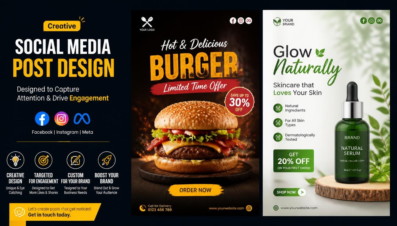 I Will Create Creative Ads for Facebook and Instagram Posts