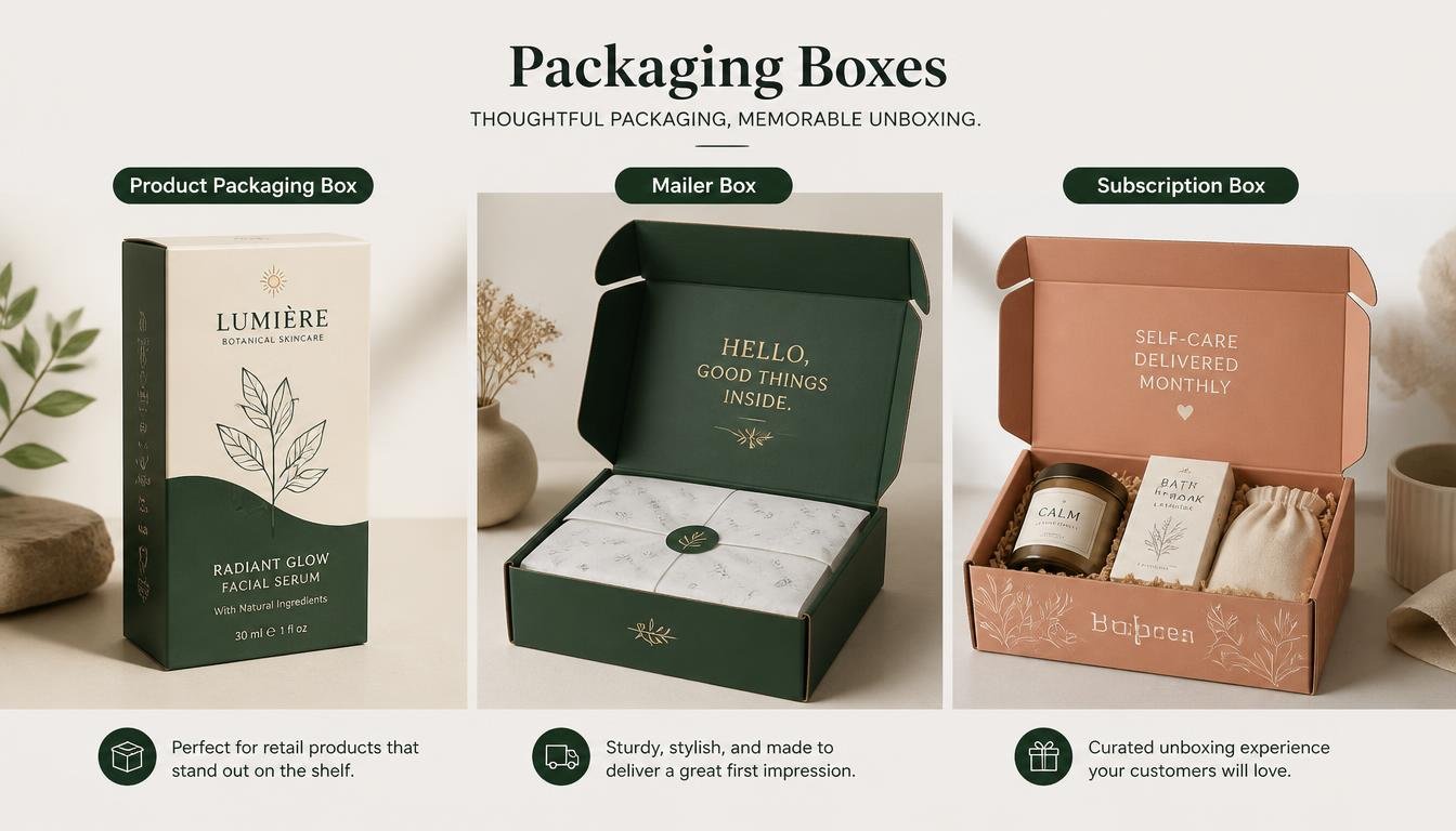 I will design product packaging box, mailer box, subscription box