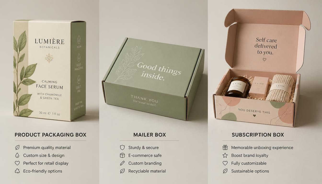 I will design custom product packaging, mailer boxes, and subscription boxes