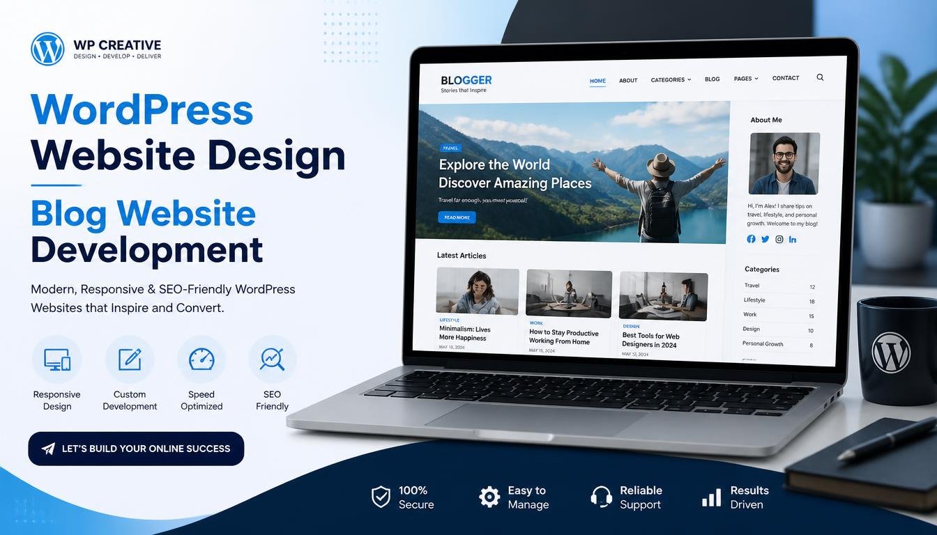 I will design professional WordPress websites and develop beautiful blogs